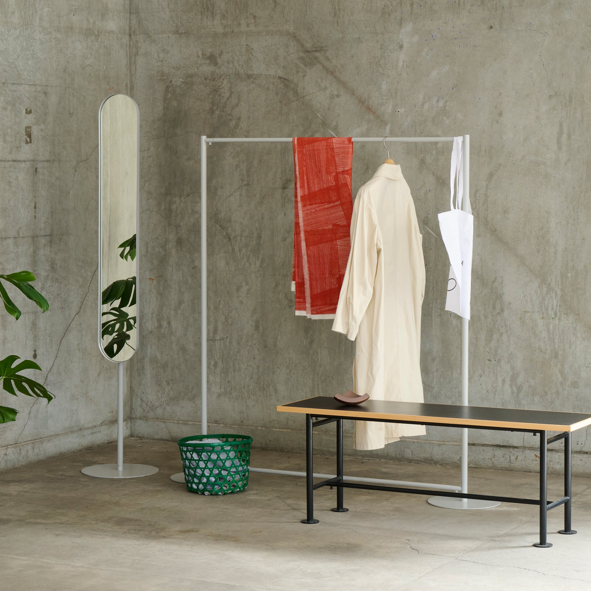 HGR-01-IG ハンガーラック-01-インダストリアルグリーン